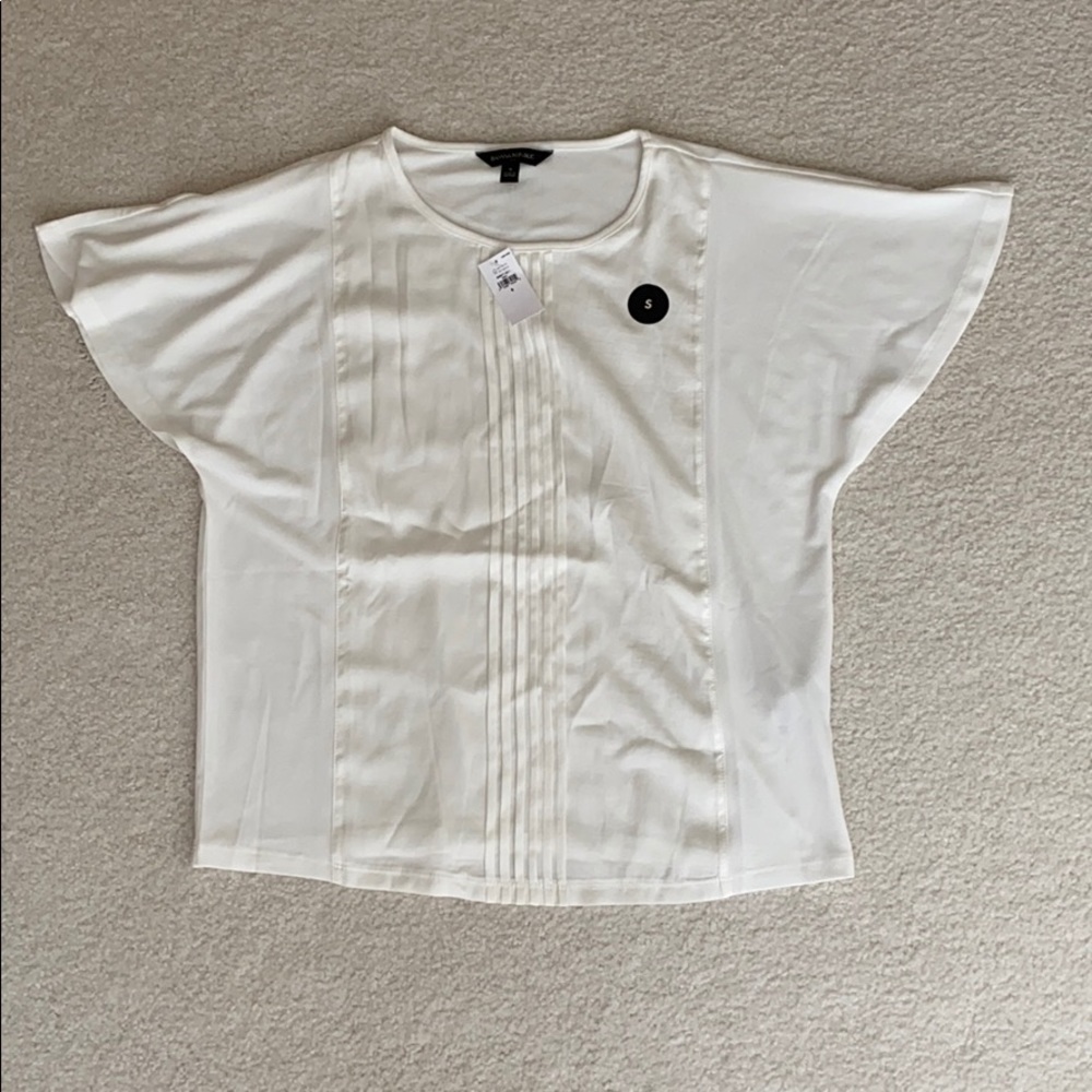 Banana Republic Crepe Mixed Media Top
